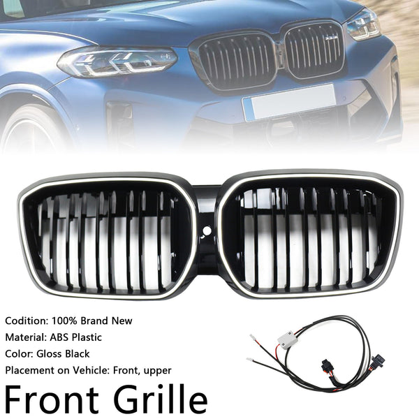 2022-2024 BMW IX3 G08 LCI Dobbel Lamell Svart Nyre Grill Grill Generic