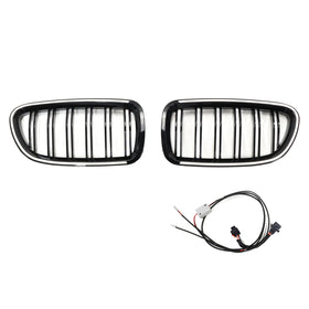 11.2009-02.2017 BMW 5-Series F11 ledvinový nárazník Gril Grill Gloss Black 51137203649 51137203650 Generic
