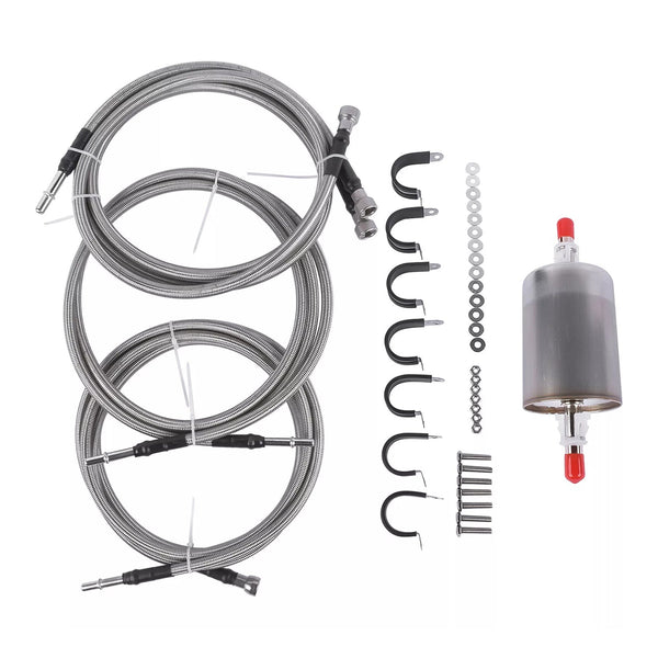 2001-2003 GMC Sierra 2500 HD 3500 Kit de conduites de carburant tressées en acier inoxydable 819-840 15043857 générique