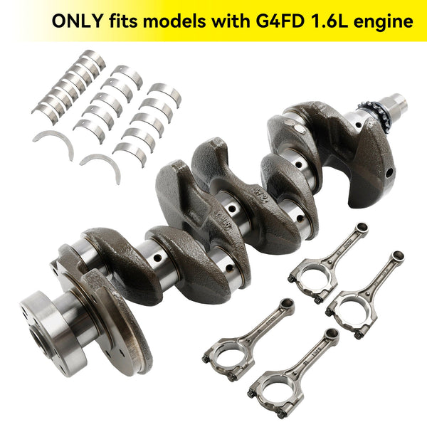 2013-2014 Hyundai Veloster Hatchback 3-Door G4FD 1.6L Engine Crankshaft & Rods & Bearing 231102B610