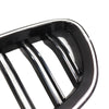 01.2009-10.2016 BMW 5-serie F10 nyrestøtfangergrill Grill glans sort 51137203649 51137203650 Generisk