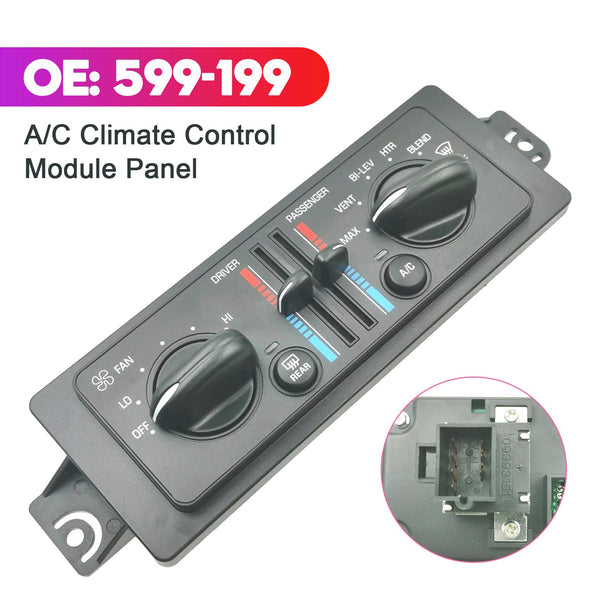 2000-2005 Buick Century Custom 3.1L V6 A/C Climate Control Module Panel 599-199 10447470 Generic