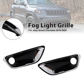 2PCS Front Fog Light Lamp Bezel 68261711AA Fit Jeep Grand Cherokee 2016-2020