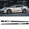 2 stuks Side Skirt Stripes Decal Sticker voor Mercedes BenzW205 C-Klasse AMG Zwart