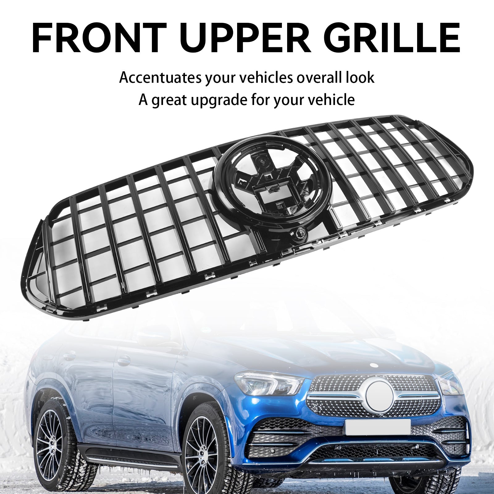 2020-2023 Mercedes-Benz GLE Coupe C167 Pre-Facelift Gloss Black Front Grill