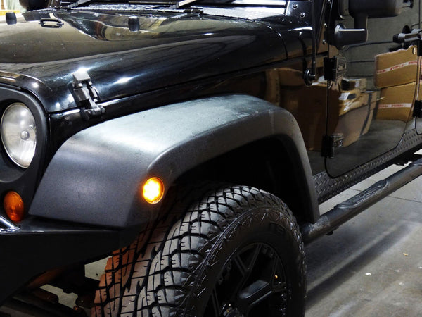 2007-2015 Jeep Wrangler JK 2 luces de giro LED para guardabarros delantero, marcador lateral de estacionamiento, genéricas