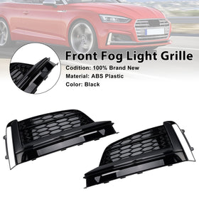 Front Bumper Fog Light Grille Cover Grill Fit Audi A5 S-Line S5 2018-2019