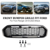 2019-2023 Ford Ranger T8 Black Front Bumper Grill Grille Generic