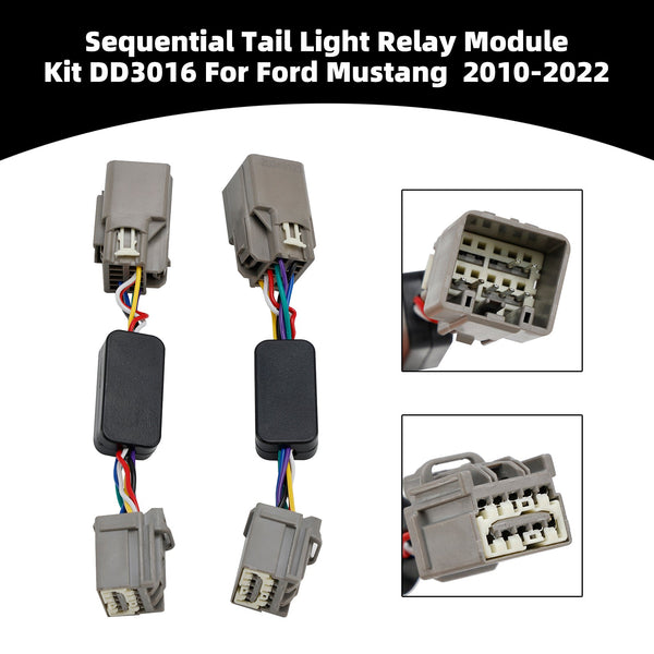 2010-2022 Ford Mustang sequentiële achterlichtrelaismoduleset DD3016 Generiek