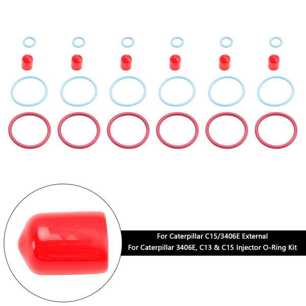 Caterpillar Cat C15/3406E Ekstern 6stcs brændstofinjektorer SEAL O-RING KIT 2481394 1895390