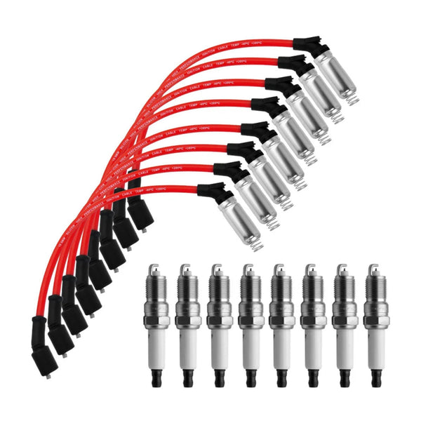 2005 Chevrolet Corvette 6.0L V8 8x Spark Plugs +Wires 10.5mm Set 19299585 41962 Generic