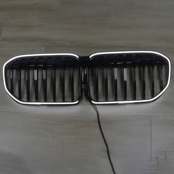 2019-2022 BMW 7-serie G11 G12 Enkel lamell glans sort frontgrill Generisk