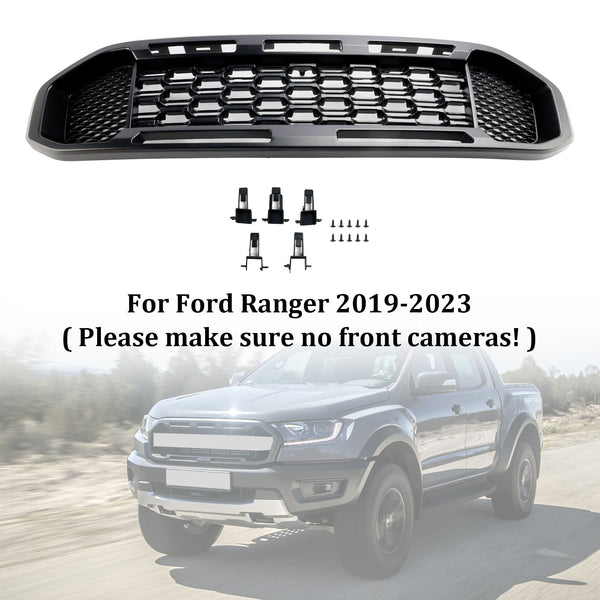 2019-2023 Ford Ranger T8 Black Front Bumper Grill Grille Generic