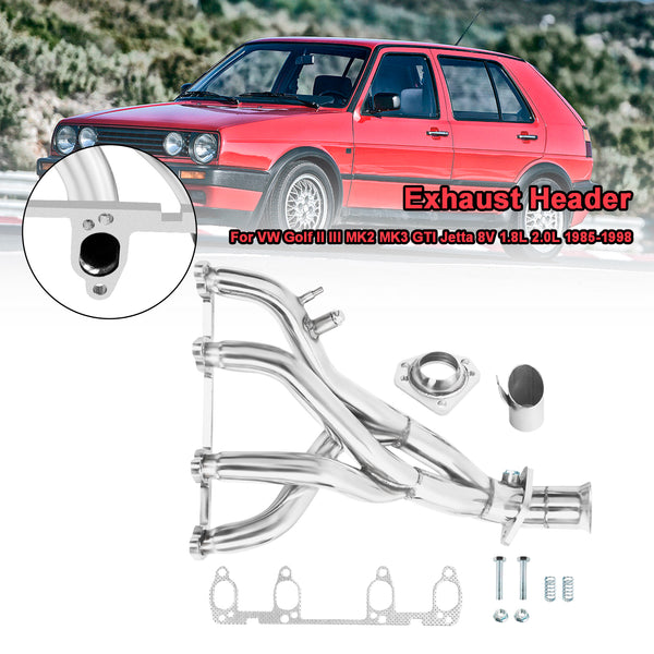 1985-1998 VW ゴルフ II III MK2 MK3 GTI ジェッタ 8V 1.8L 2.0L 排気ヘッダー Geneirc