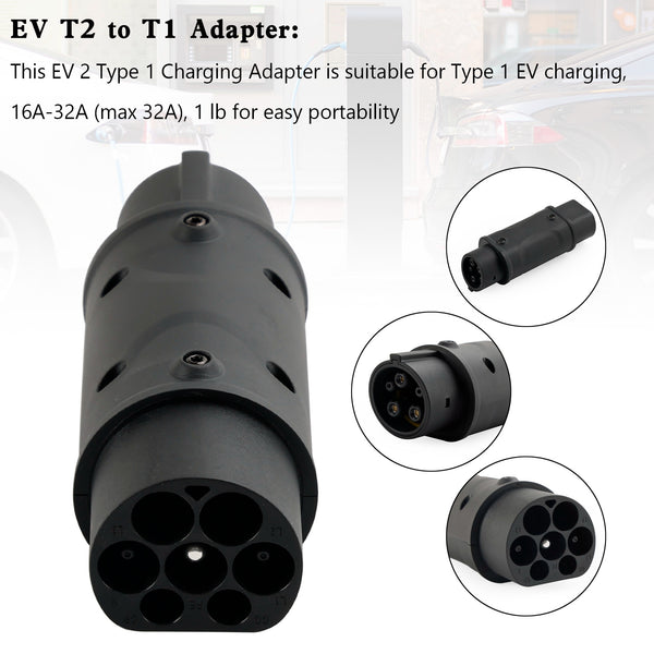 SAE Tipo 2 a Tipo 1 Cavo di ricarica EV Adattatore caricabatteria per auto IEC 62196 da 2 a J1772 Generico