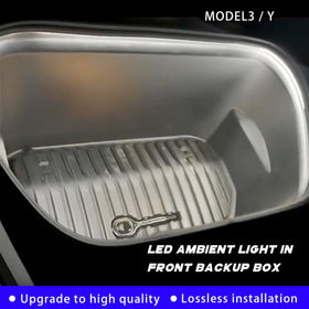 Front Trunk Ambient Atmosphere LED Light Strip White For Tesla Model 3/Y/S/X