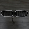 11.2009-02.2017 BMW 5-Serie F11 Grilla per paraurti renali Grille Gloss Black 51137203649 51137203650 Generico