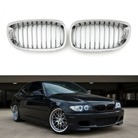 2003-2005 BMW E46 2D 3 Series Front Fence Grill Grille ABS Chrome Mesh Generc