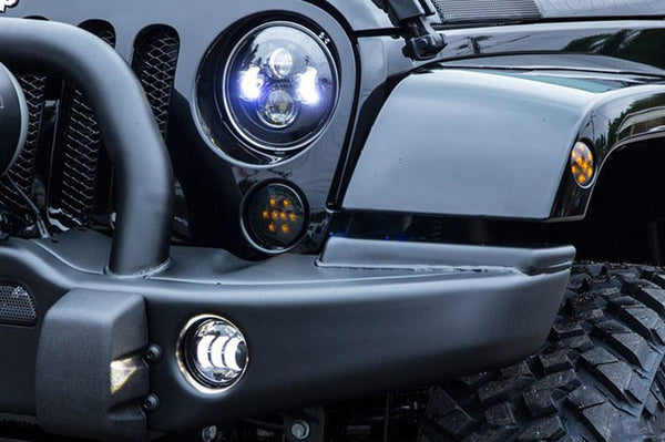 2007-2015 Jeep Wrangler JK 2 luces de giro LED para guardabarros delantero, marcador lateral de estacionamiento, genéricas