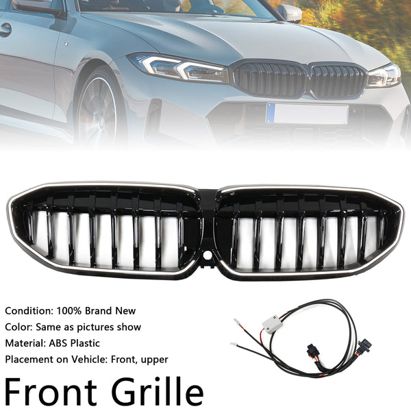 2019-2022 BMW 3-serie G20 Glossy Black Kidney Grille Grill 51138072085 Generisk