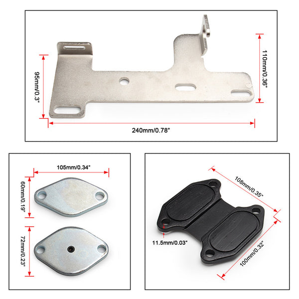 4 inch uitlaatpijpen en EGR-verwijderingsset voor 2013 2014 Dodge Ram 2500 3500 6.7L L6 Cummins Diesel