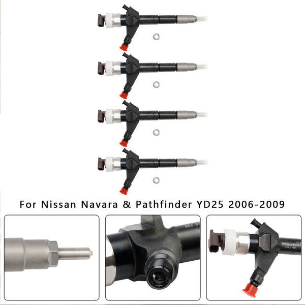 2006-2009 Nissan Navara & Pathfinder YD25 Diesel 4Pcs Fuel Injector 095000-6250 16600-EB70A