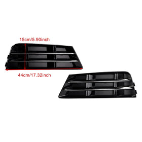 2016-2018 Audi A4 B9 Standard Version into RS4 Style 2PCS Front Fog Light Grille Lower Bumper Grill 8W0 807 681 R 8W0 807 682 R Generic
