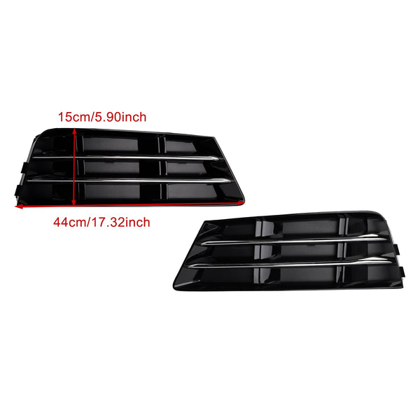 2016-2018 Audi A4 B9 Standard Version into RS4 Style 2PCS Front Fog Light Grille Lower Bumper Grill 8W0 807 681 R 8W0 807 682 R Generic