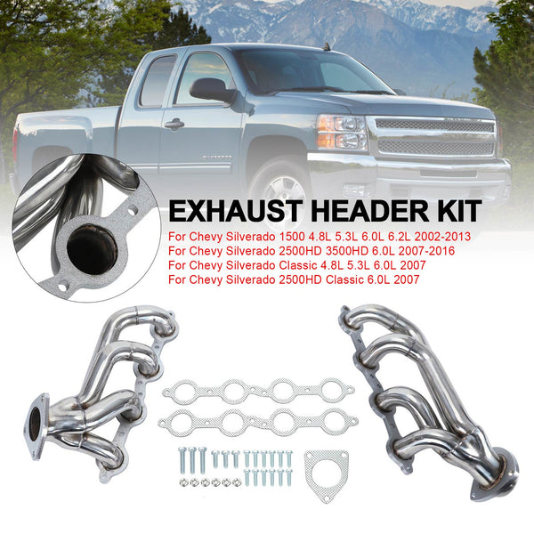 2002-2013 Chevy Silverado 1500 4.8L 5.3L 6.0L 6.2L Exhaust Headers