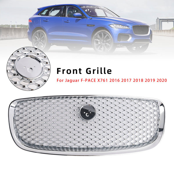 2016-2020 Jaguar F-Pace X761 Grille a griglia per paraurti anteriore cromata generica