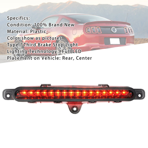 2010-2014 Ford Mustang rojo completo LED tercera luz de freno T20A008-EHS1 AR3Z13A613A genérico