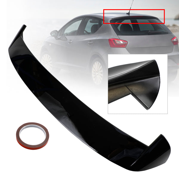 2017-2022 SEAT Ibiza 5DR MK5 6F Gloss Preto Bota Traseira Spoiler de Teto Genérico