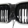 2022-2024 BMW IX3 G08 LCI DOBBEL LAVER GLOSS SVART FRONT NYRET GRILL GRILLER Generisk