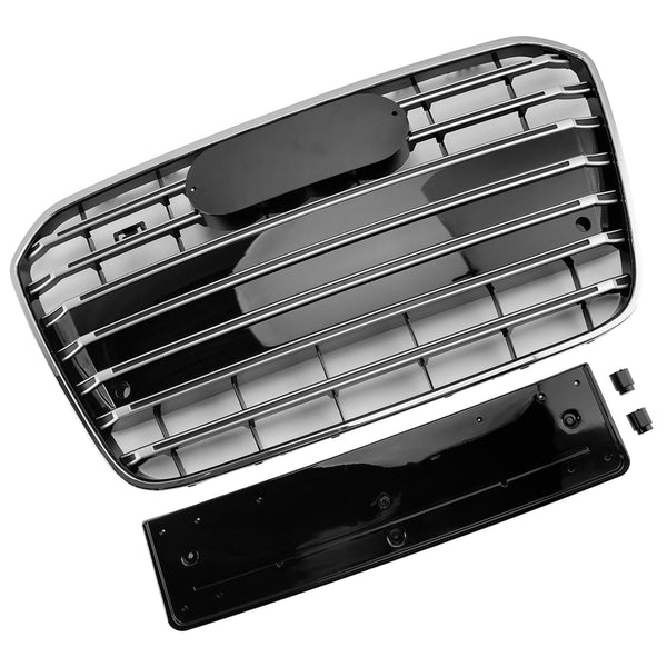 2012-2015アウディA6 C7 S6スタイルクロムフロントバンパーグリルグリルジェネリック