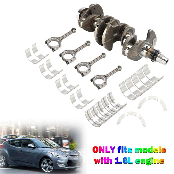 2012-2016 Hyundai Accent GL Sedan 4-Door 1.6L Engine Crankshaft Con Rods & Bearing Set 23041-2B620 23410-2B601