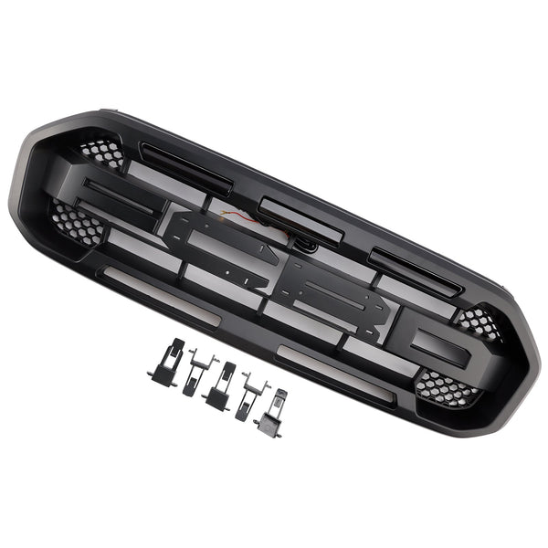 2019-2023 Ford Ranger med LED-lys ingen frontkameraer svart raptor stil fremre støtfanger grillgitter generisk