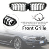 2017-2020 BMW 5-serie G30 G31 dobbel lamell foran nyregriller blank svart Generisk