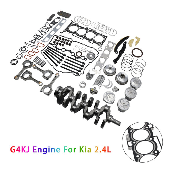 Hyundai Sonata Santa Fe KIA Optima Sorento Sportage G4KJ Engine Overhaul Rebuild Kit w/Crankshaft & Rods & Timing Kit 21020-25120 21443-25000