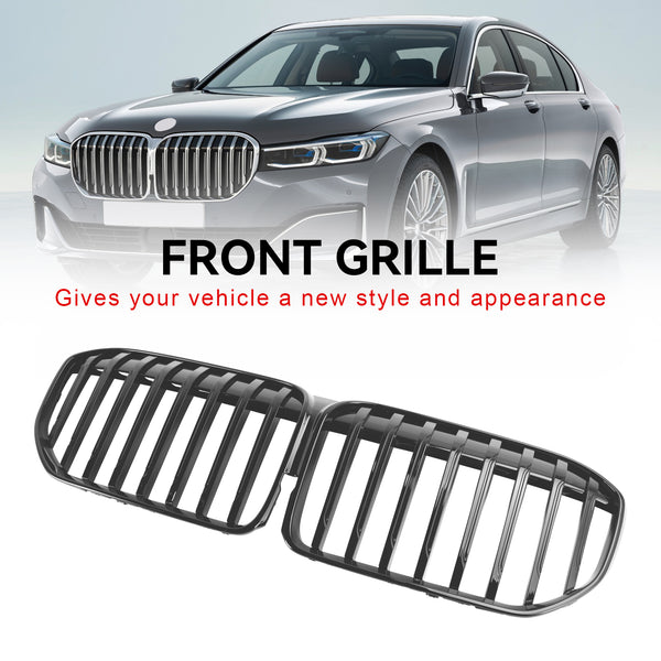 2019-2022 BMW 7 Series G12 Long-Wheelbase Version Facelift Gloss Black Front Grill Grille Generic