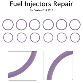 ボルボD12 / D13外部6PCS燃料インジェクターシールOリングキット20517502 20547350 85000417