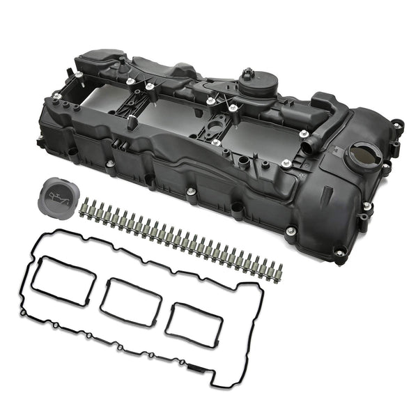 2013-2015 BMW BMW ActiveHybrid 7 3.0T N55B30 N55B61 Engine Valve Cover w / Gasket+Cap 11127570292 E377-AS