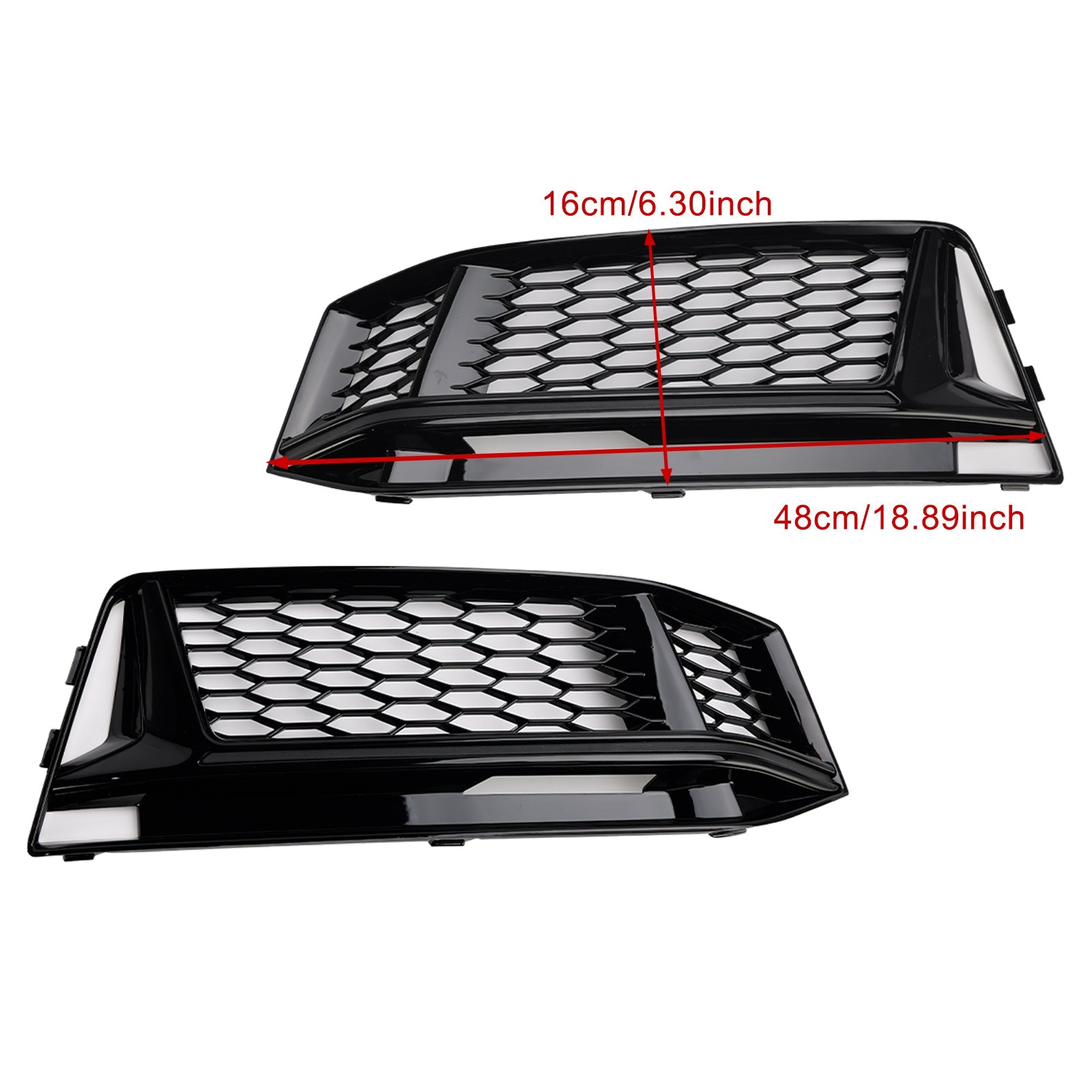 2016-2018 Audi S4/A4 S-Line B9 2 stk. tågelygteafdækning til grill 8W0 807 681 K 8W0 807 682 K Generisk