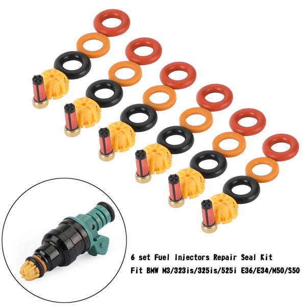 1992-1995 BMW 325IS 6 set Fuel Injectors Repair Seal Kit 0280150415