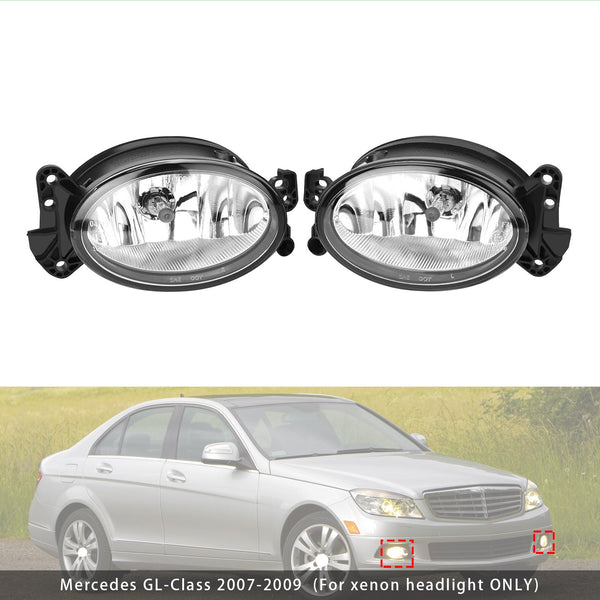 2005-2012 Mercedes SL-Class Pair Front Fog Light Lamps With Bulbs A1698201556 A1698201656 Generic