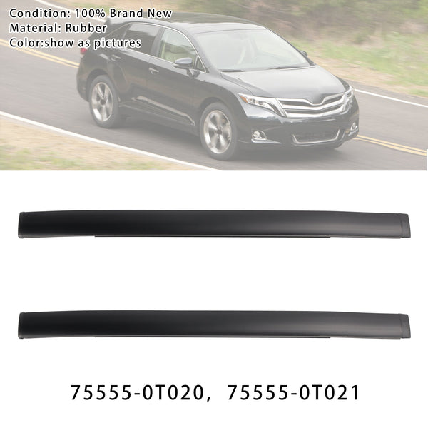 2009-2011 Toyota Venza Base 2PCS Roof Drip Molding Trim Left & Right Side Rubber 75556-0T020 75556-0T021 Generic