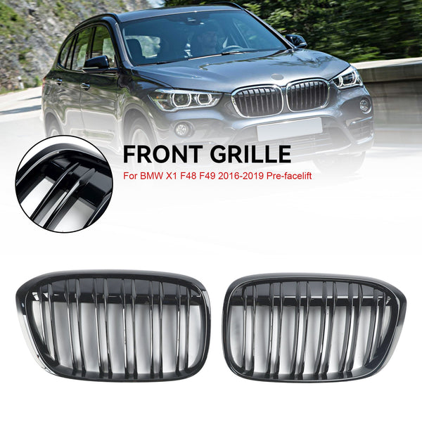 2016-2018 BMW X1 F48 F49 2ST Glanssvart Front Njurgrill Generic