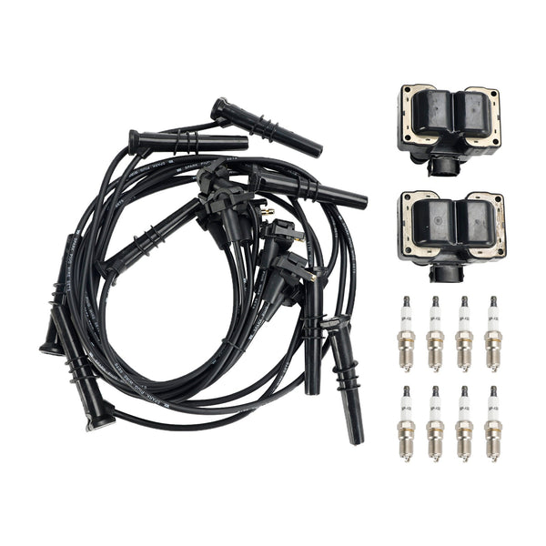 1991-1997 Lincoln Town Car V8 4.6L 2 Ignition Coil Pack 8 Spark Plugs and Wire Set FD487 DG530