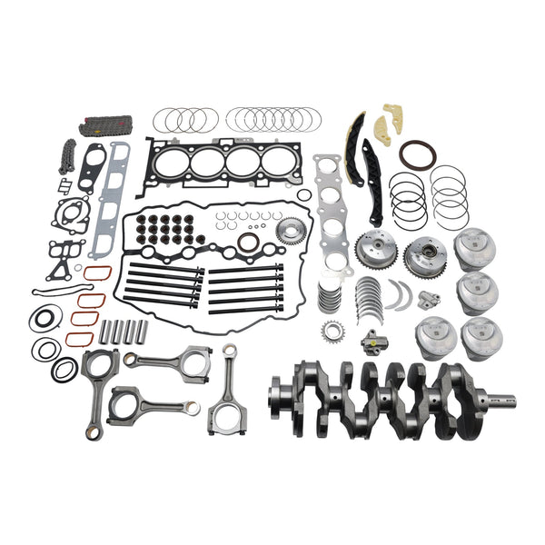 Hyundai Sonata Santa Fe KIA Optima Sorento Sportage G4KJ Kit de reconstruction de révision de moteur avec vilebrequin, tiges et kit de distribution 21020-25120 21443-25000 générique