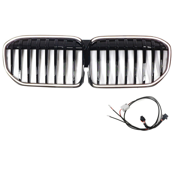 2019-2022 BMW 7-serie G11 G12 Enkel lamell glans sort frontgrill Generisk