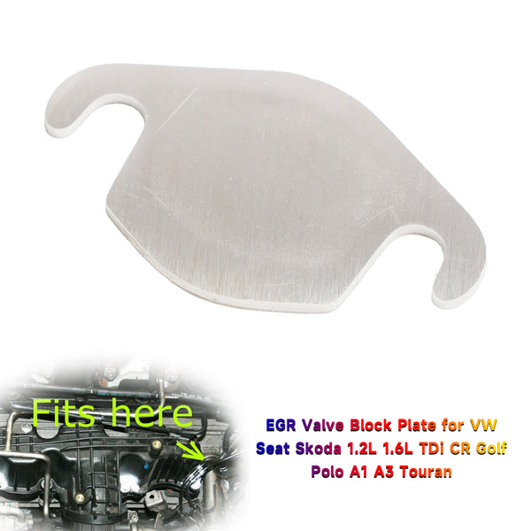 Plaque de bloc de vanne EGR, pour VW Seat Skoda 1,2 l 1,6 l TDi CR Golf Polo A1 A3 Touran générique